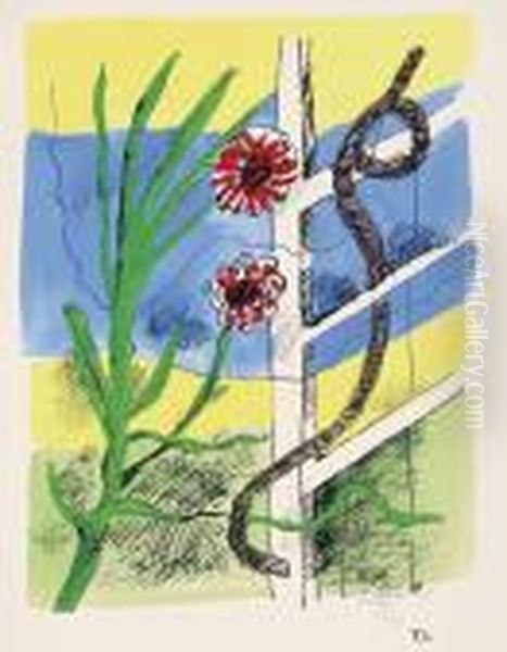 Arthur Rimbaud, Les Illuminations, Louis Grosclaude Editions Des Gaules, Lausanne Oil Painting by Fernand Leger