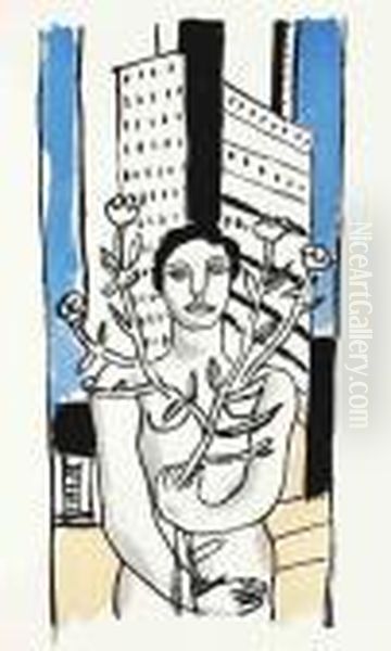 Louis Aragon, Mes Voyages, Francais Reunis, Paris Oil Painting by Fernand Leger