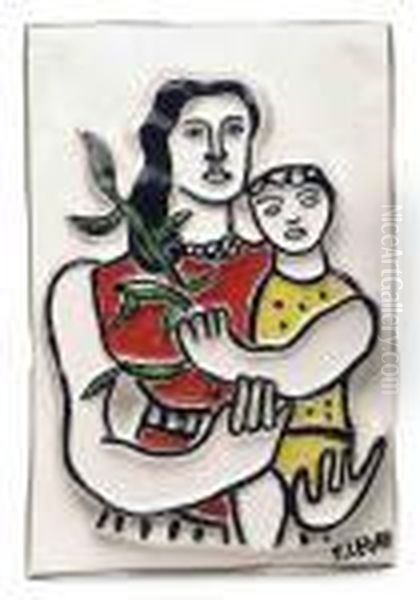 La Mere Et L'enfant Oil Painting by Fernand Leger