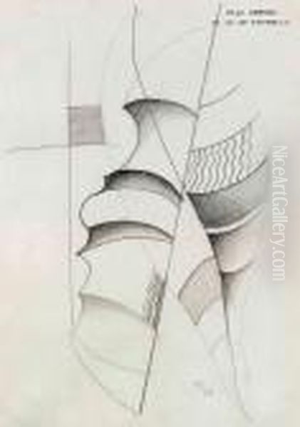 Composition De Mer Oil Painting by Fernand Leger