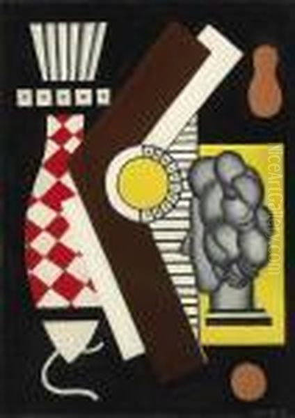 Nature Morte Oil Painting by Fernand Leger