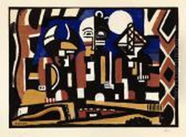 Composition Oil Painting by Fernand Leger