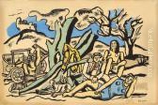La Partie De Campagne Oil Painting by Fernand Leger