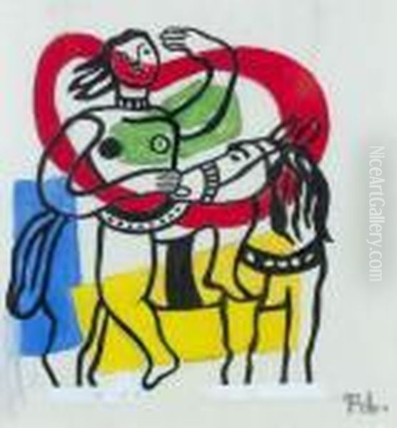 L'ecuyere Oil Painting by Fernand Leger