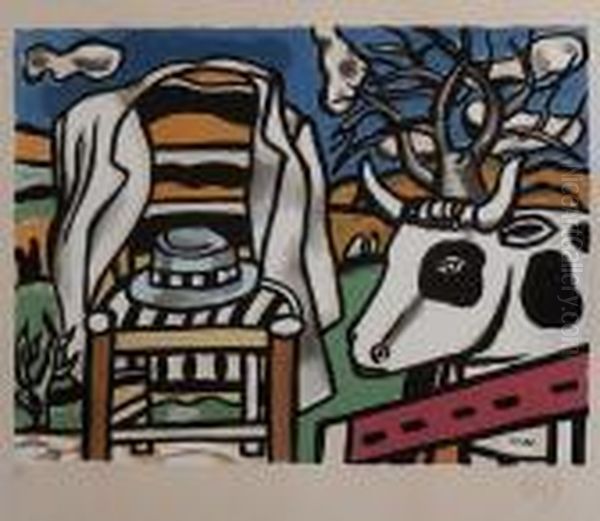 La Chaise Et La Vache Oil Painting by Fernand Leger