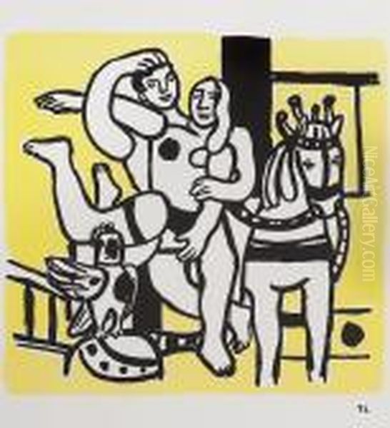 Le Cirque Jaune Oil Painting by Fernand Leger