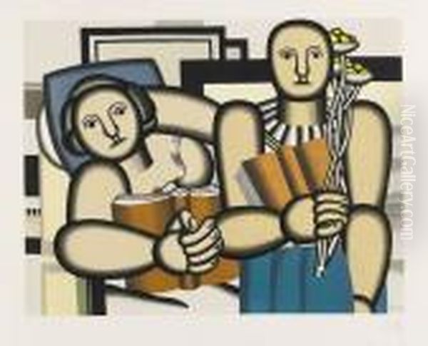 La Lecture. Oil Painting by Fernand Leger