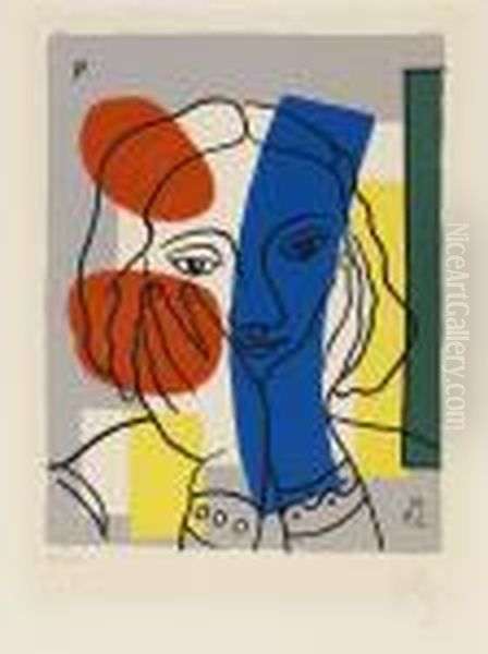Portrait De Femme. Oil Painting by Fernand Leger