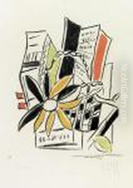 Untitled Oil Painting by Fernand Leger