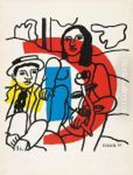 Le Couple Oil Painting by Fernand Leger