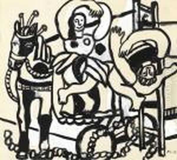 Le Trapeziste Oil Painting by Fernand Leger