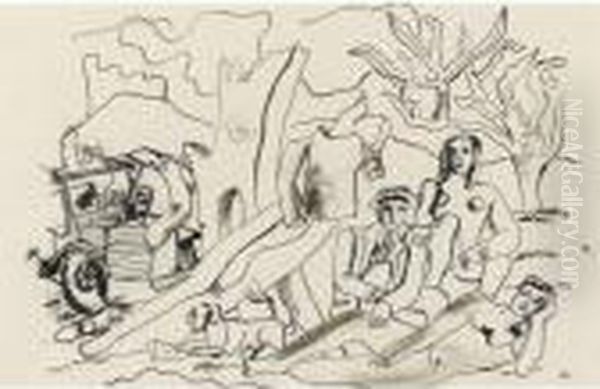Partie De Campagne Oil Painting by Fernand Leger