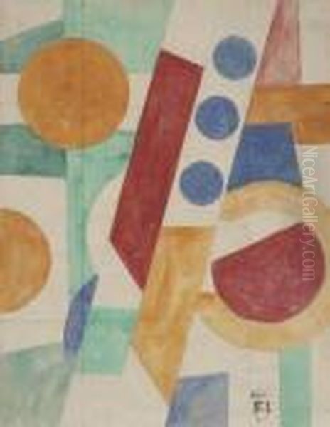 Les Disques Oil Painting by Fernand Leger