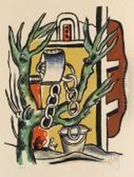 Le Puits Oil Painting by Fernand Leger
