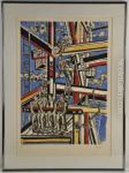 Untitled Oil Painting by Fernand Leger
