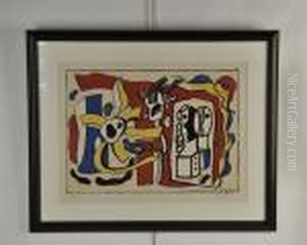 Untitled Oil Painting by Fernand Leger