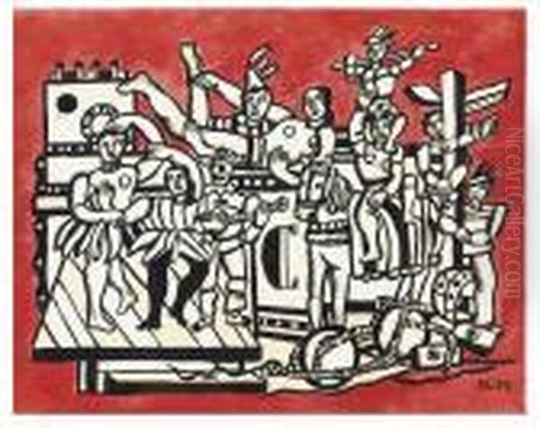 Contrastes Oil Painting by Fernand Leger