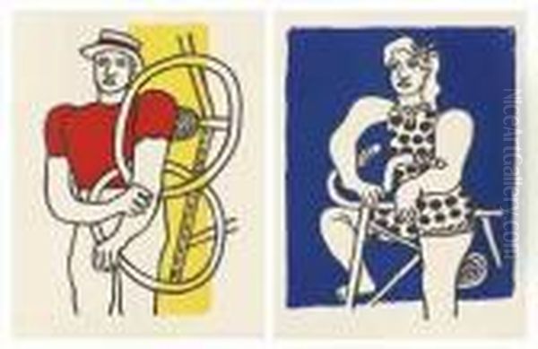 Cirque Oil Painting by Fernand Leger