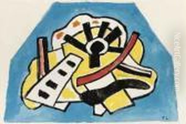 Etude Murale Oil Painting by Fernand Leger