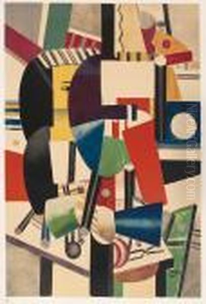 Composition Oil Painting by Fernand Leger