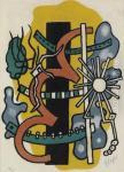 Composition Oil Painting by Fernand Leger