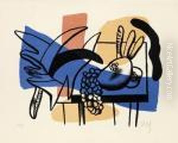 Nature Mort Aux Fruits Oil Painting by Fernand Leger