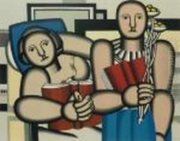 Lalecture Oil Painting by Fernand Leger