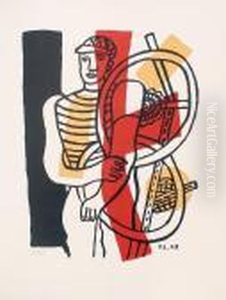 Untitled Oil Painting by Fernand Leger