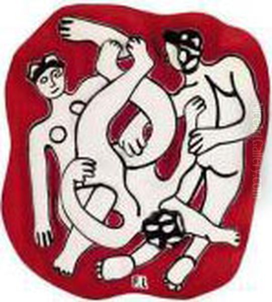 Les Acrobates Oil Painting by Fernand Leger