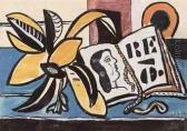 Le Livre Ouvert Oil Painting by Fernand Leger
