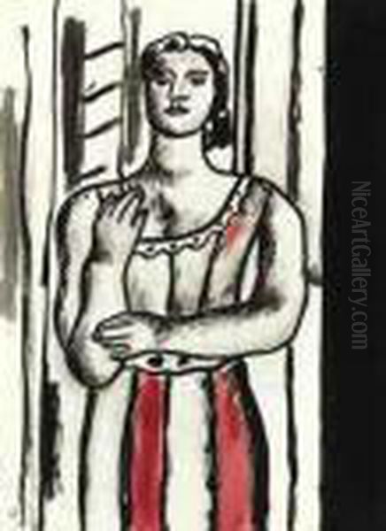 Femme Debout Oil Painting by Fernand Leger
