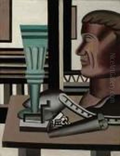 Nature Morte Au Buste Oil Painting by Fernand Leger
