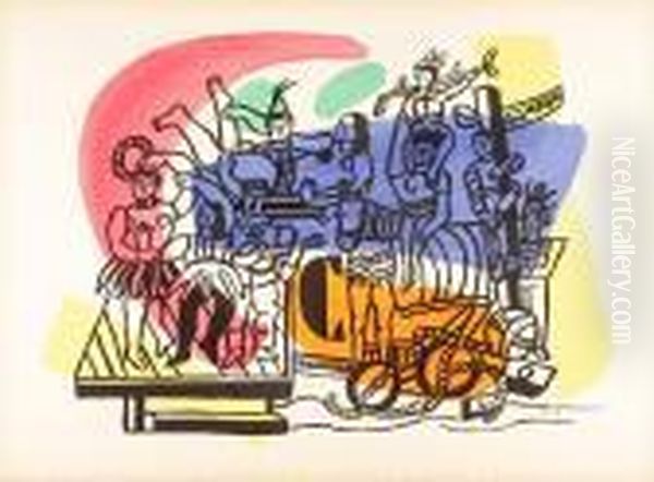 La Grande Parade Oil Painting by Fernand Leger