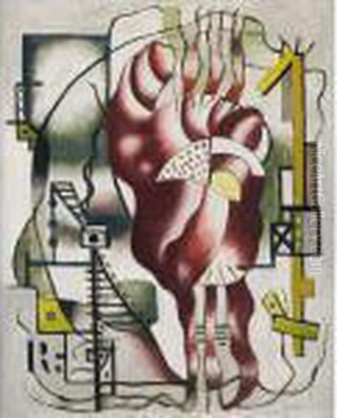 Composition Oil Painting by Fernand Leger