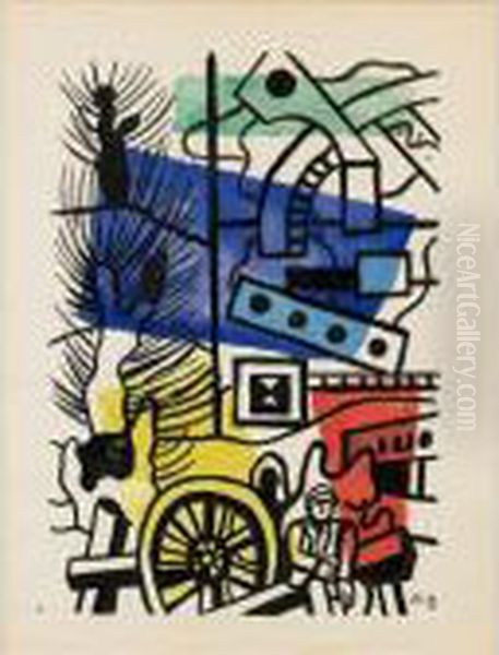 Composition Oil Painting by Fernand Leger