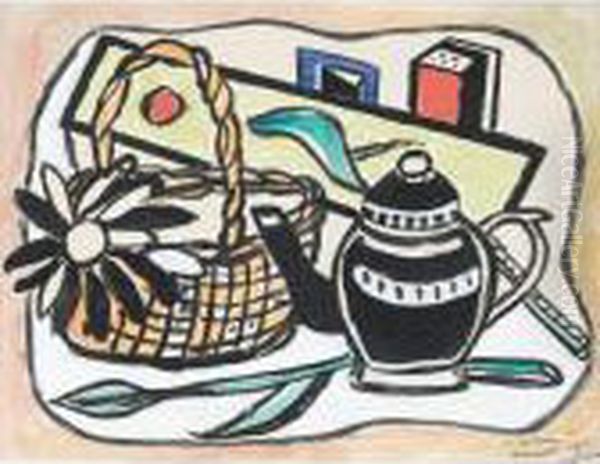 La Fleur Noire Oil Painting by Fernand Leger