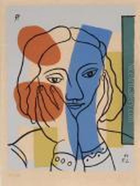 Woman Oil Painting by Fernand Leger