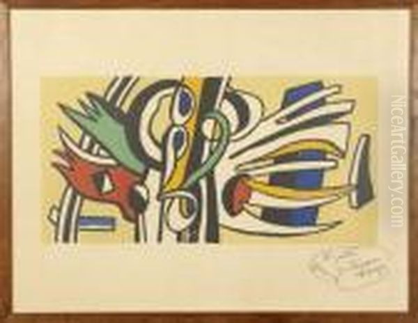 Composition Murale Oil Painting by Fernand Leger
