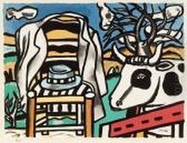 Hat On A Chair Oil Painting by Fernand Leger
