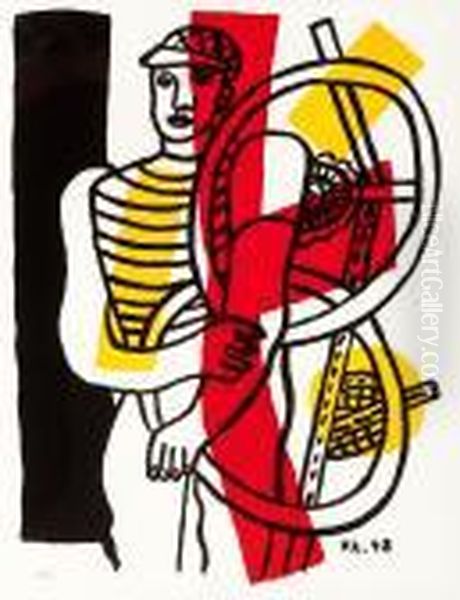 A Young Man Oil Painting by Fernand Leger