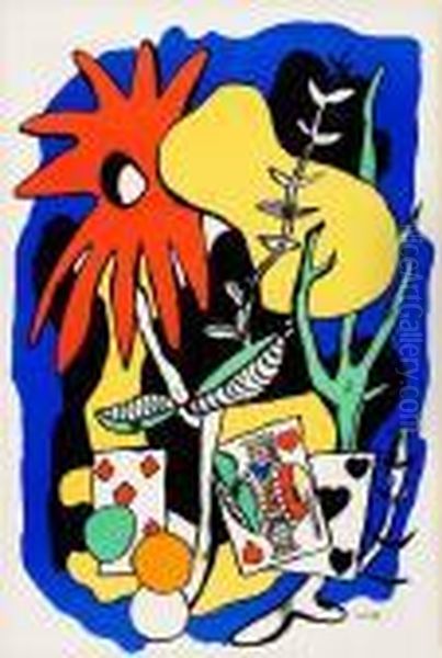 Le Roi De Cur Oil Painting by Fernand Leger