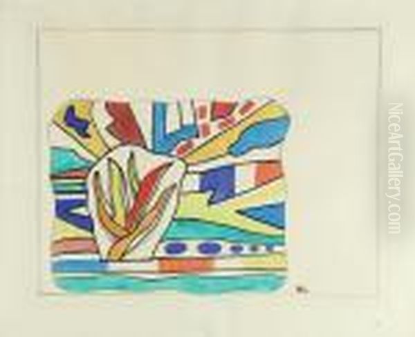 Etude Pour Le Gaz De France Oil Painting by Fernand Leger