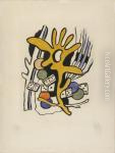 Les Dominos Oil Painting by Fernand Leger