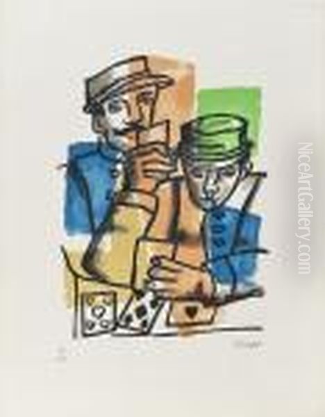Untitled Oil Painting by Fernand Leger