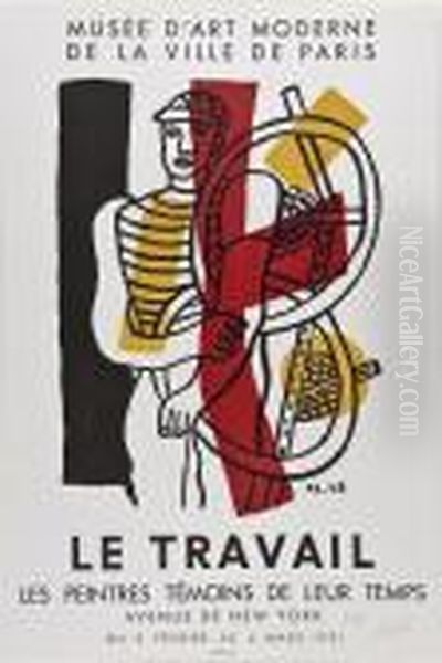 Untitled Oil Painting by Fernand Leger