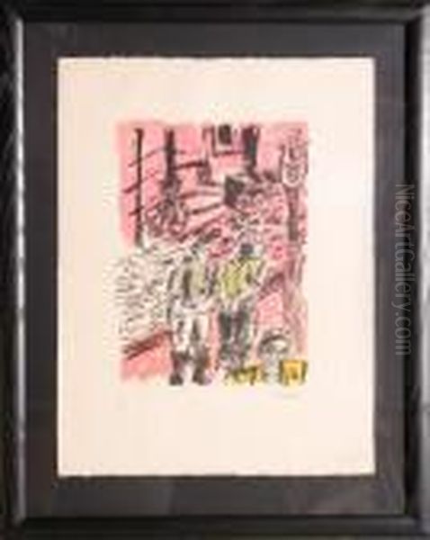 La Ville Oil Painting by Fernand Leger
