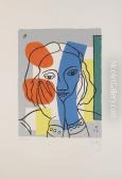 Portrait De Femme Oil Painting by Fernand Leger