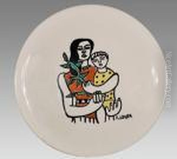 Motherhood Oil Painting by Fernand Leger