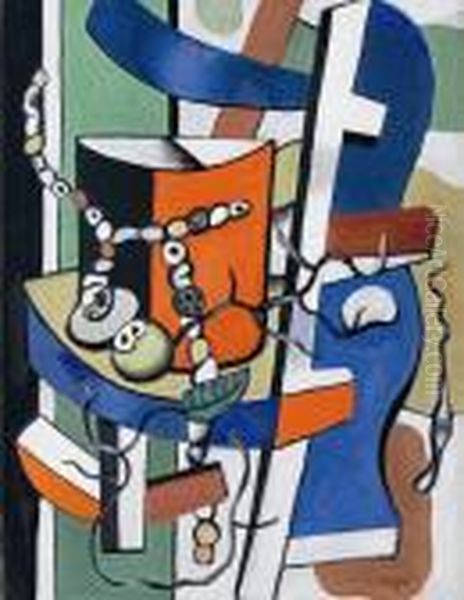 Le Vase Rouge Oil Painting by Fernand Leger