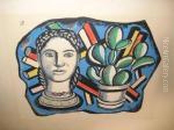 Nature Mort Oil Painting by Fernand Leger